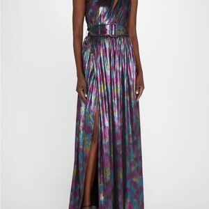 Retrofete Iridescent One Shoulder Gown (No belt included)